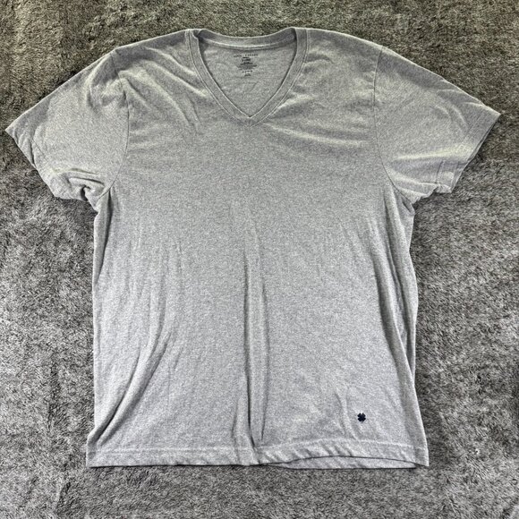 Lucky Brand Men's V-Neck Tee Sz XL Gray - Picture 1 of 7